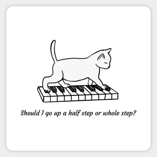 Music Theory Cat Sticker